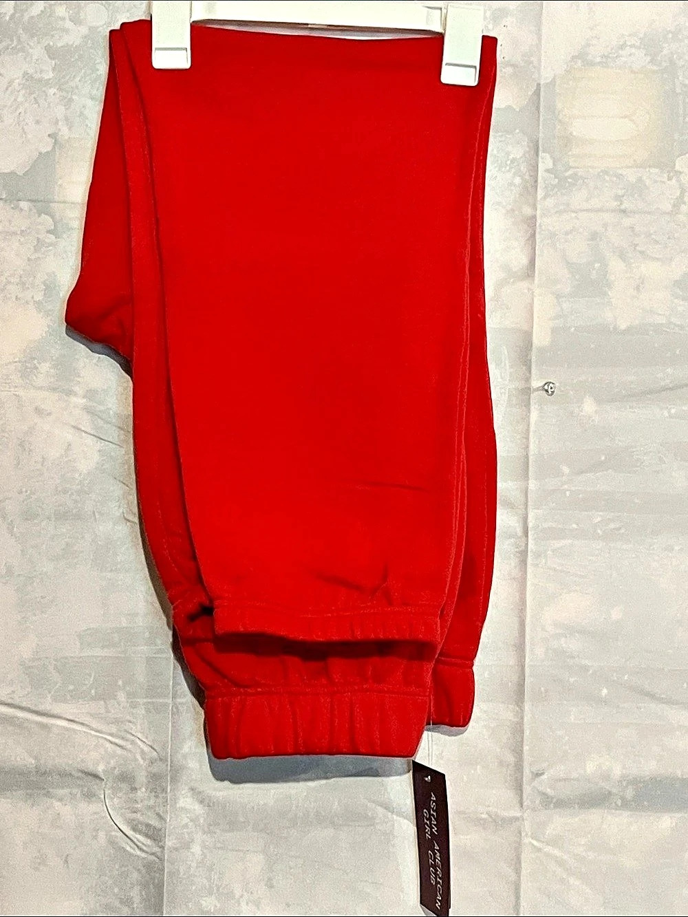 Asian American Girl Club Red Fleece Jogger Sweatpants - Size L